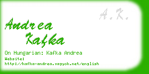 andrea kafka business card